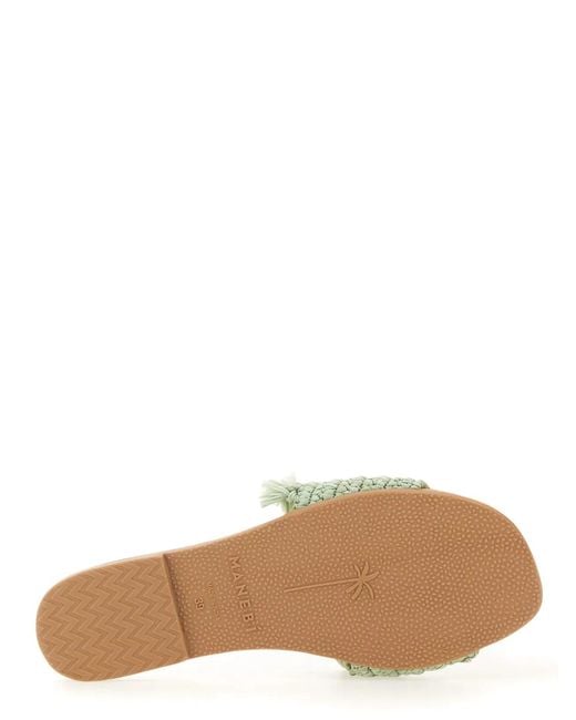 Manebí White Manebi Sandal With Logo