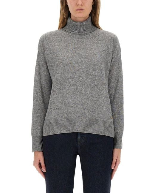 Woolrich Gray Medium Wool Turtleneck Shirt