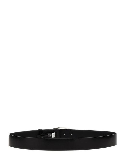 DIESEL Black D Logo Belt
