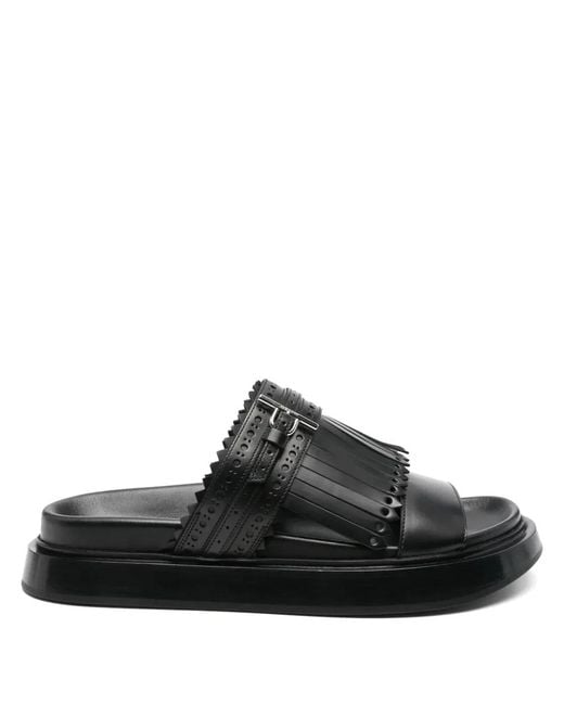 McQueen Black Sandal S.Rubber