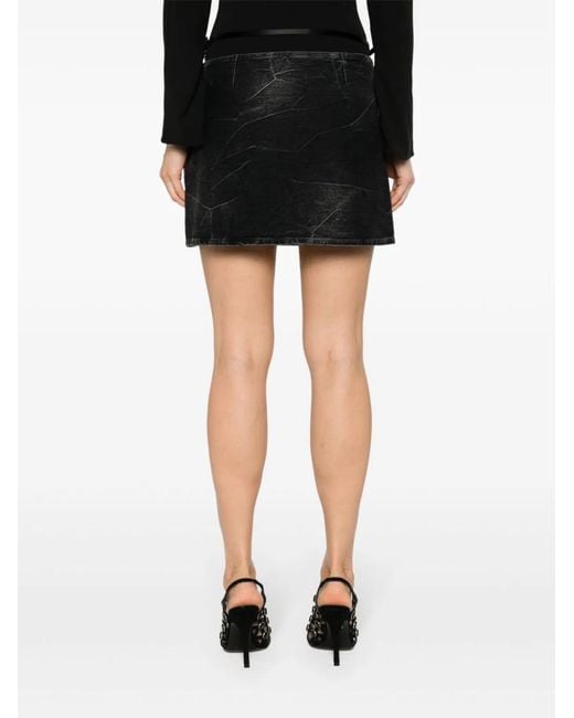 Givenchy Black Voyou Denim Mini Skirt