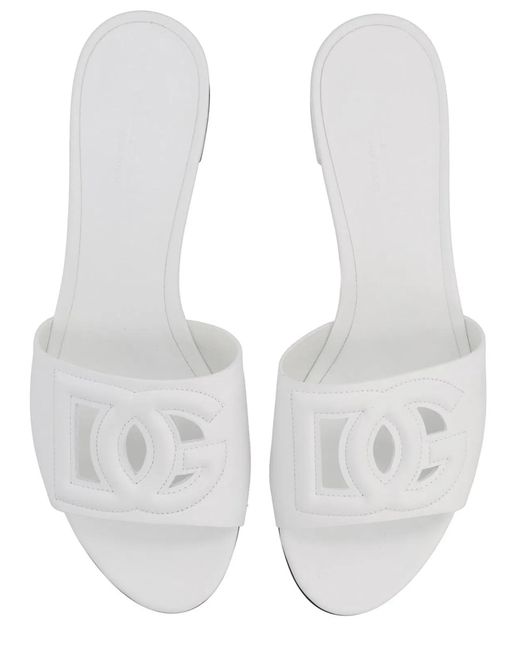 Dolce & Gabbana White Dolce & Gabbana Leather Flats
