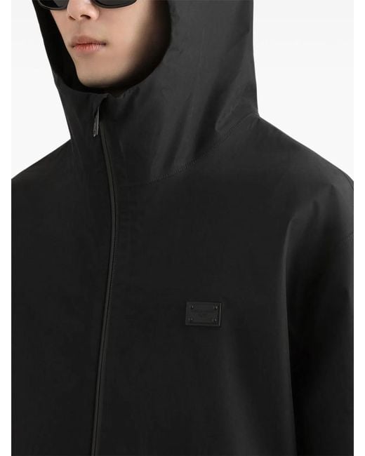 Dolce & Gabbana Black Dolce & Gabbana Hooded Jacket for men
