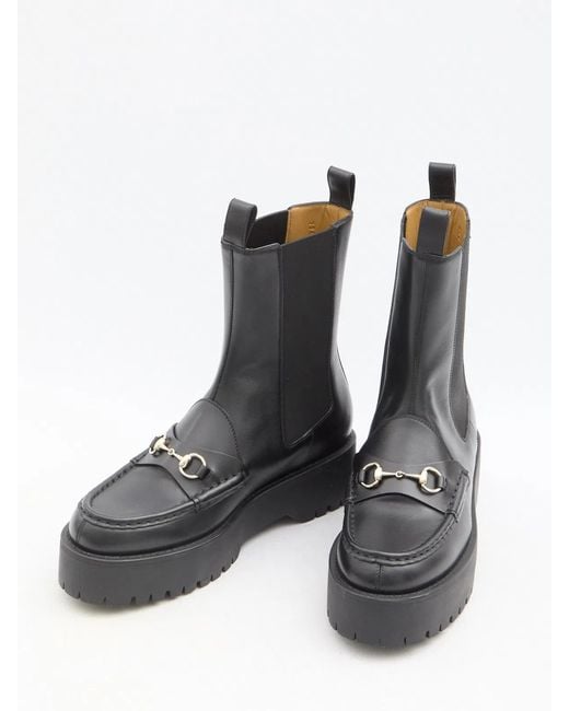 Gucci Black Horsebit Boots