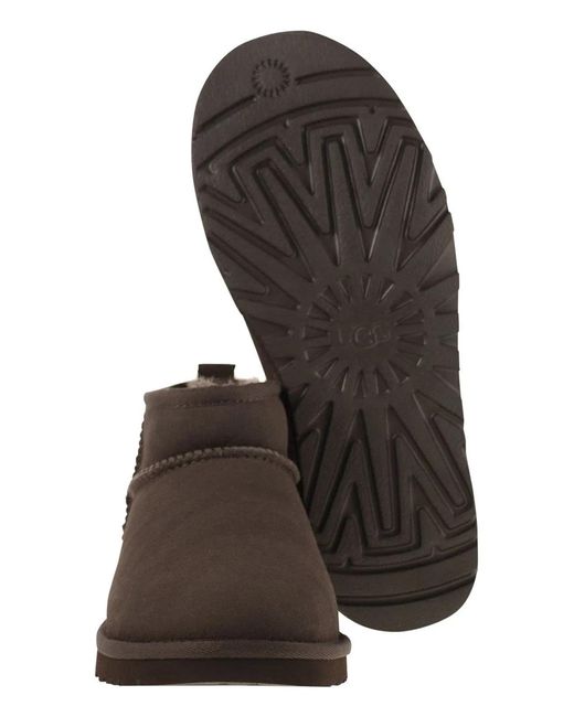 Ugg Brown Classic Ultra Mini Suede Boots for men