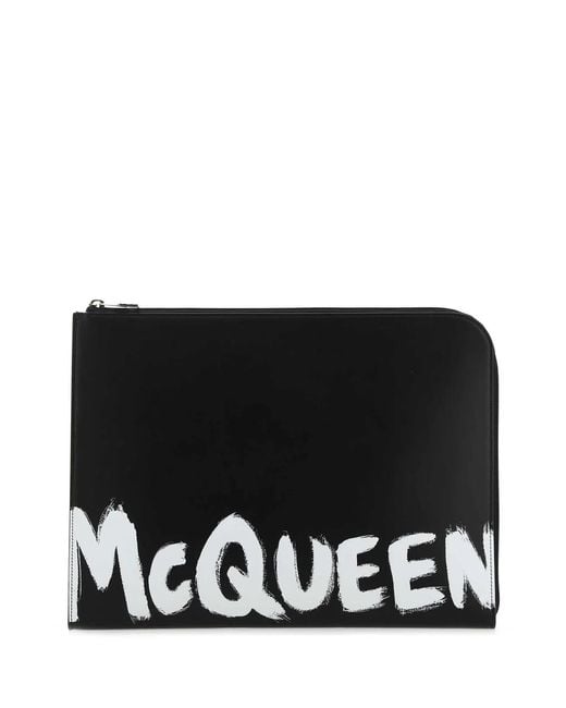 McQueen Black Pouch for men