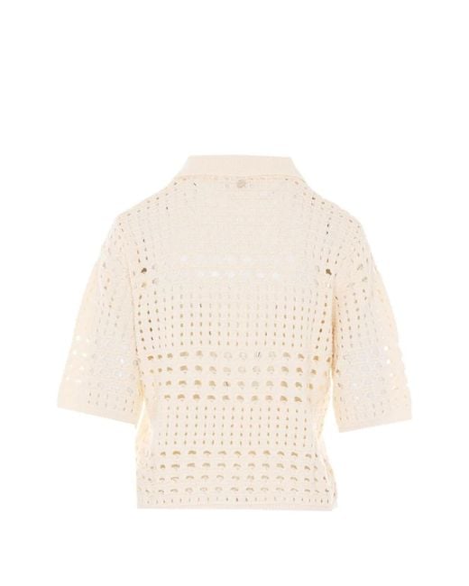 Liu Jo White Wool Viscose Blend Sweater