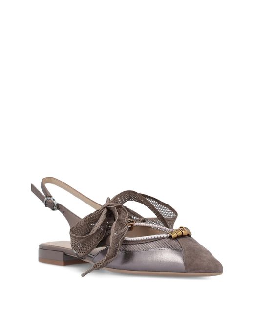 Pinko Multicolor Leather Sandal And Mesh Details