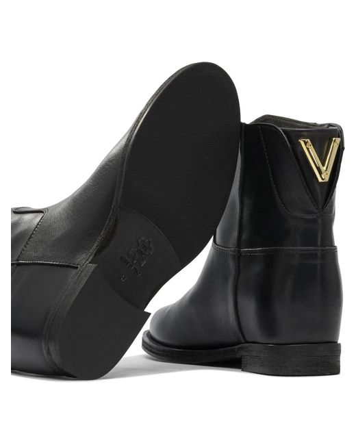Via Roma 15 Black Ankle Boots