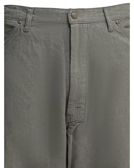 Beams Plus Gray Painter Cotton Linen Work Pants for men