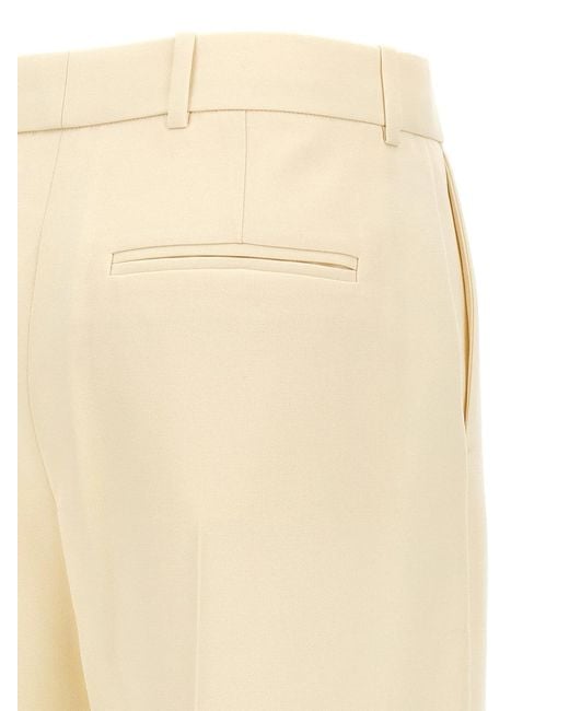 Tory Burch Natural Cropped Pants
