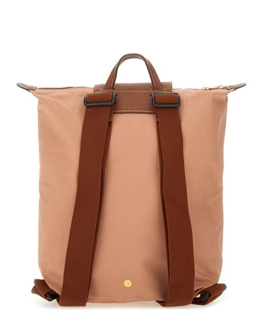Longchamp Brown "M Le Pliage" Backpack