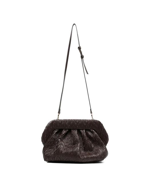THEMOIRÈ White Bios Arricciato Apple Chocolate Leather Bag