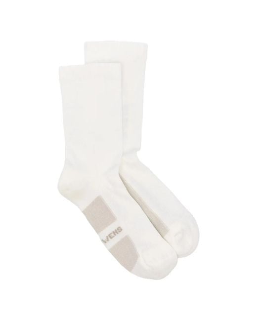 Rick Owens White Glitter Socks