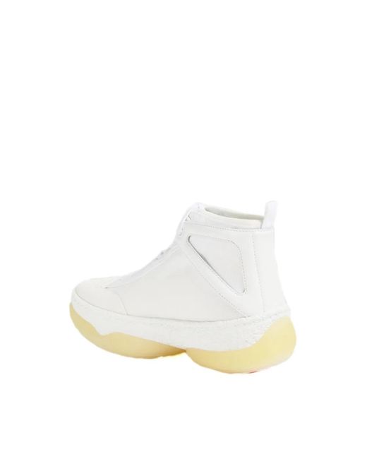 Alexander Wang White A1 Logo Mid-Top Sneakers