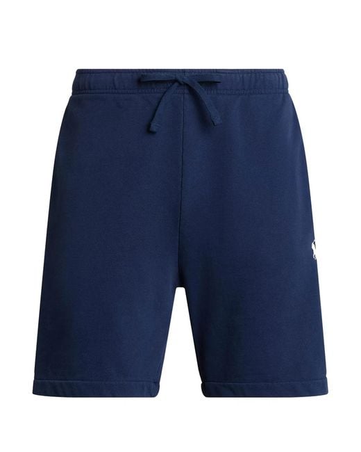 Polo Ralph Lauren Blue 16.5 Cm Loopback Fleece Short for men