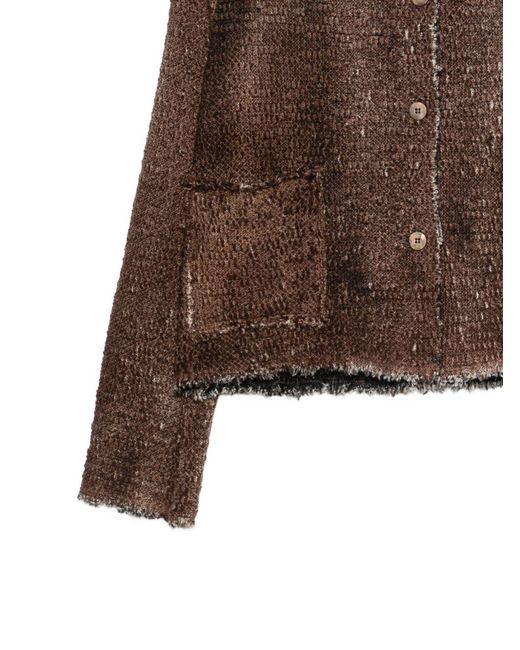 Avant Toi Brown Wool Crewneck Jacket