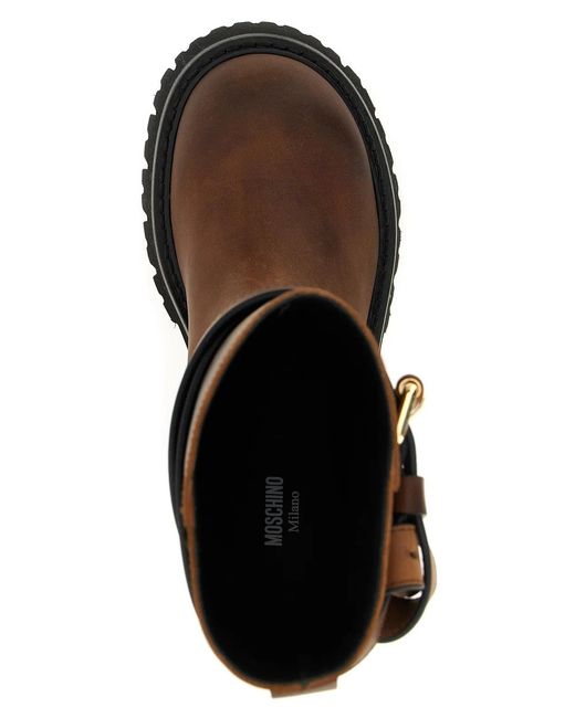 Moschino Brown Brick' Boots