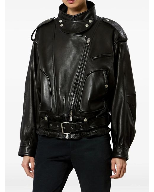 Isabel Marant Black Farza Leather Jacket