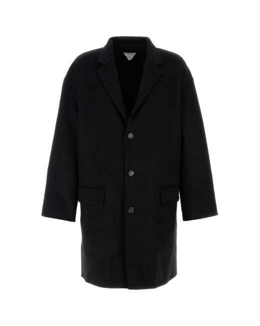 Bottega Veneta White Midi Wool Coat for men