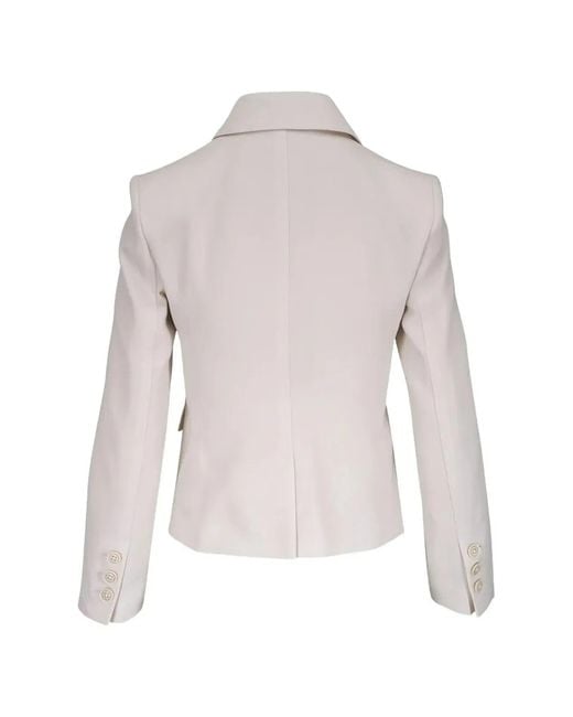 Nili Lotan Natural Jamison Jacket 4 Pockets Ecru