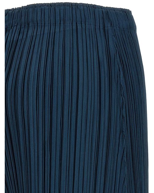 Pleats Please Issey Miyake Blue 'Mellow Pleats' Pants