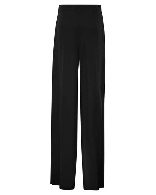 Max Mara Black Maxmara Studio Msealpaca – Fluid Palazzo Trousers