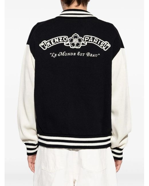 KENZO Black Paris Cotton Cardigan for men