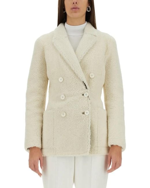 McQueen Natural Double Breasted Coat