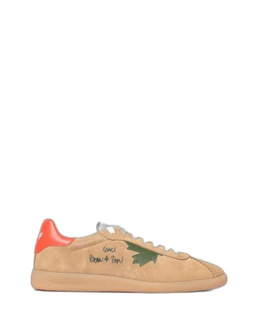DSquared² Natural Leather Maple Leaf Sneakers for men