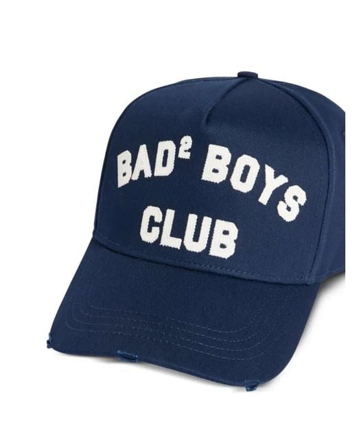 DSquared² Blue D2 College Baseball Cap for men