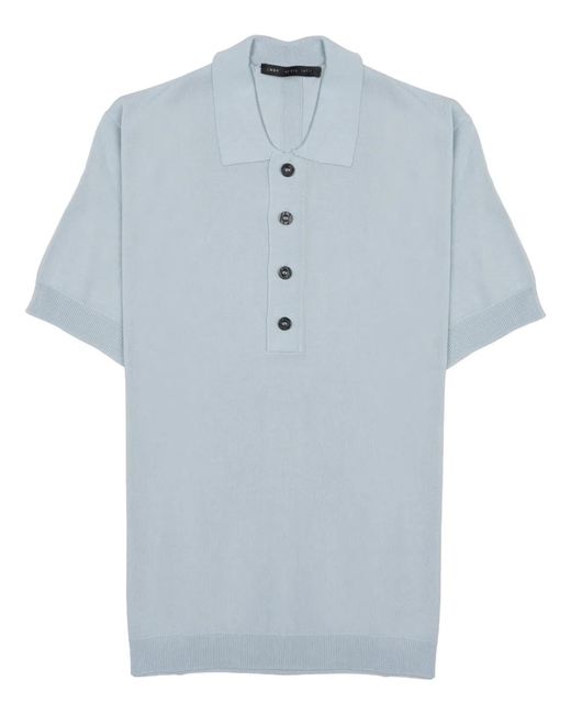 Low Brand Blue Polo "Techno" for men