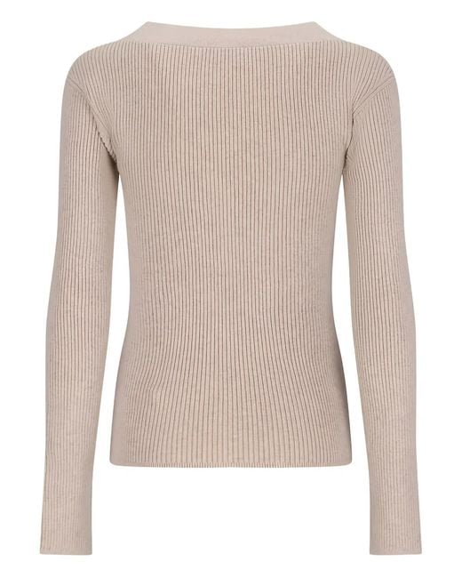 Max Mara Natural Nude Neutrals Wool Cashmere Cardigan