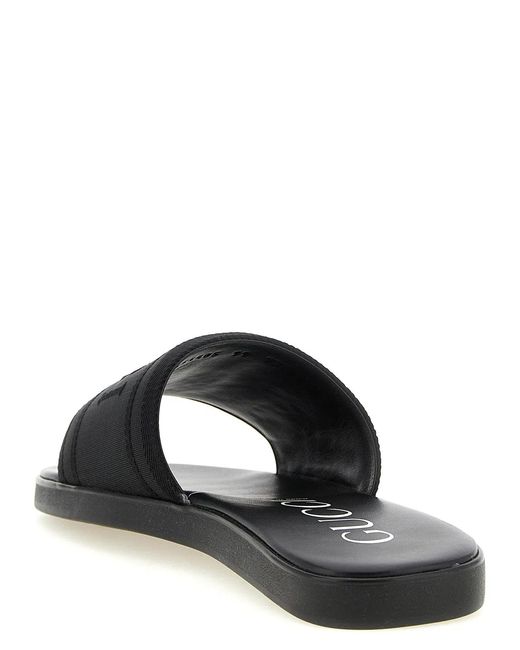 Gucci Black Jacquard Logo Slides for men