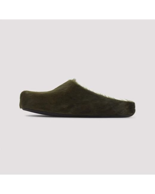 Marni Brown Fussbett Sabot Flat Shoes for men
