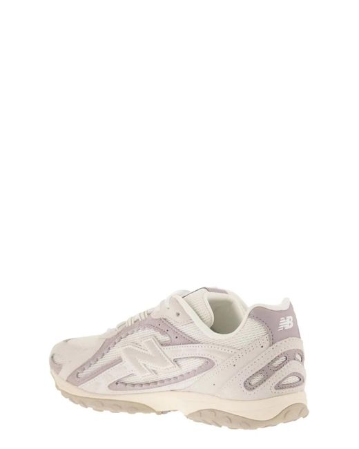 New Balance White Mesh And Suede Lifestyle Sneakers With Leather Details