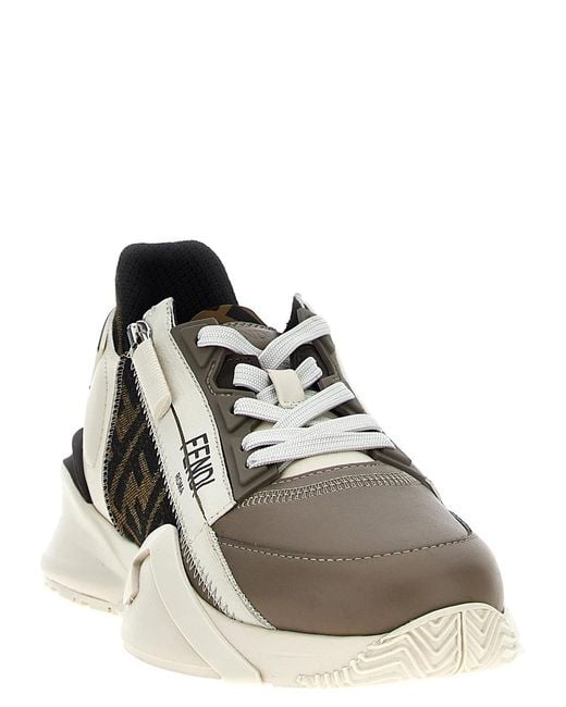 Fendi White 'Flow' Sneakers