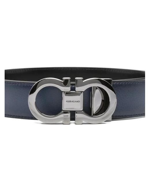 Ferragamo White Double Gancini Belt for men