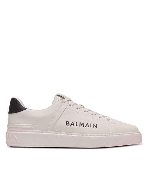 Balmain White Low Top Lace Up Sneaker for men