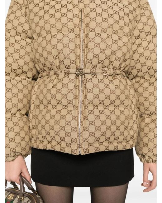 Gucci Natural Gg Cotton Polyester Coat