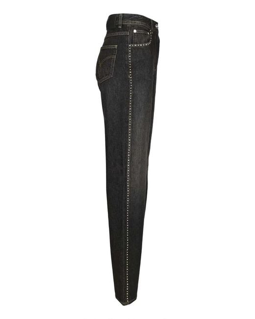 Versace Black Jeans With Studs