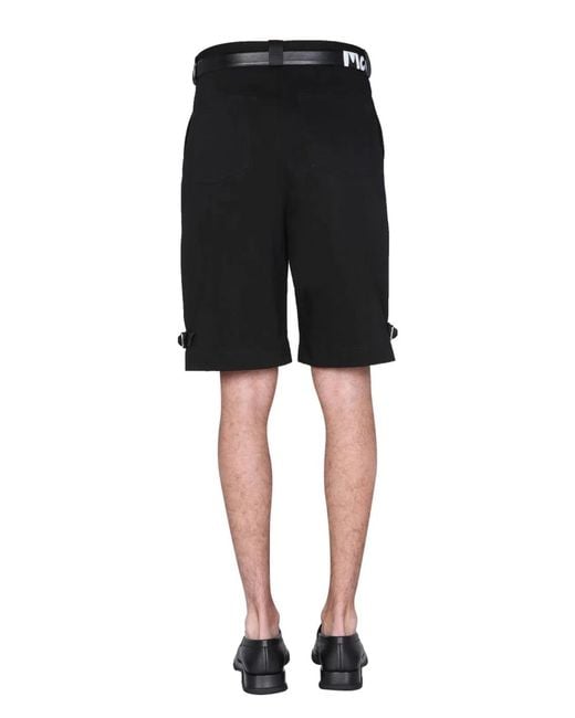 McQueen Black Regular Fit Bermuda for men