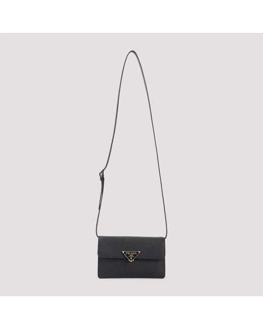 Prada White Mini Bag With Triangle Logo
