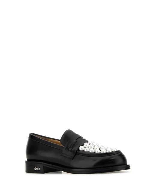 Mach & Mach Black Mach & Mach Leather Sirene Loafers