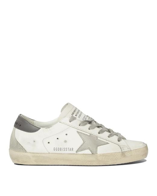 Golden Goose Deluxe Brand White "Super-Star" Low-Top Sneakers