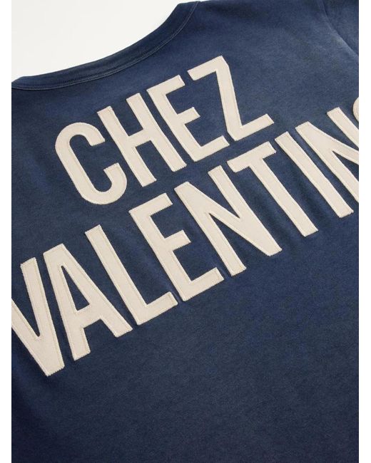 Valentino Blue Cotton T-Shirts for men