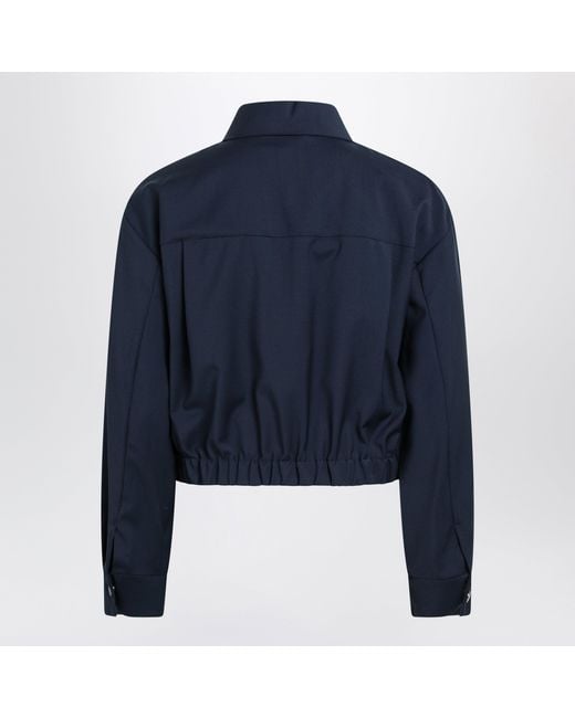Weekend by Maxmara Blue Short Wool Jacket