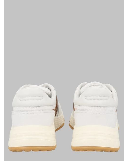 Hogan White Hyperlight Lace-Up Calfskin Sneakers for men