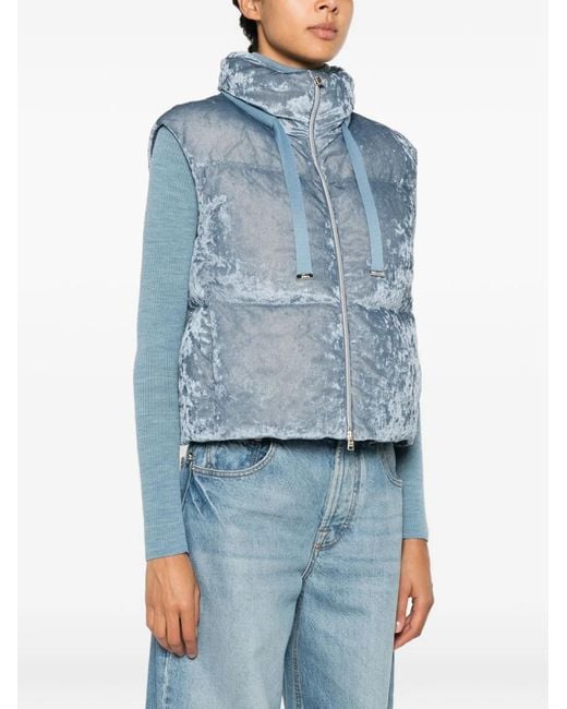 Herno Blue Nylon Down Vest