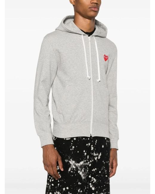 COMME DES GARÇONS PLAY Gray Cotton Hoodie
